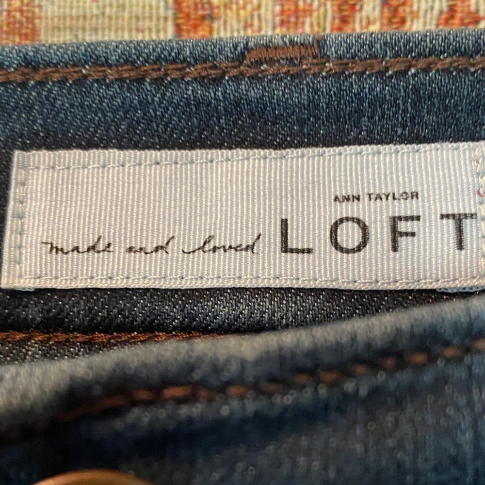 3 for $15LOFT Dark Blue Women's Modern Skinny Jeans - Picture 2 of 7